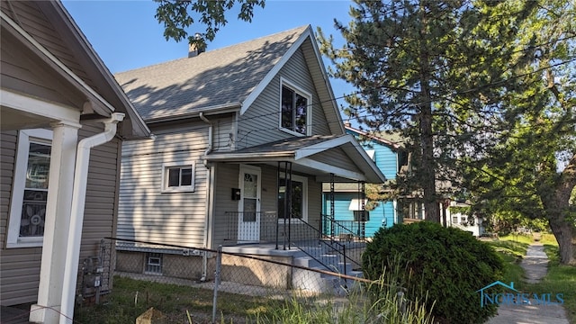 exterior space with a porch