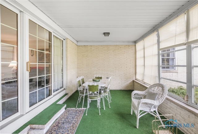 view of sunroom