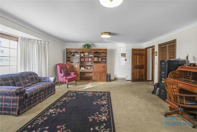 view of carpeted living room