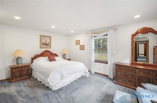 bedroom with carpet floors