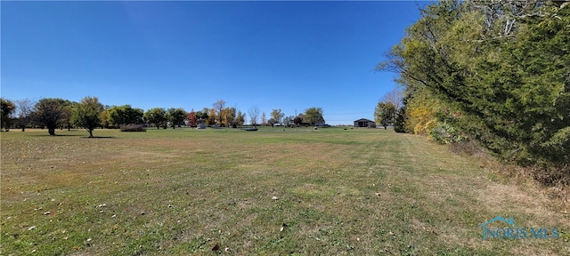 view of yard featuring a rural view