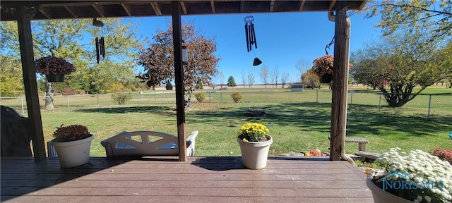 exterior space featuring a wooden deck