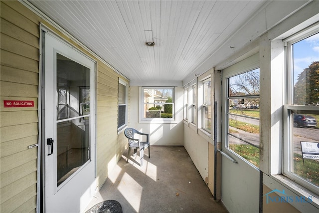 view of sunroom