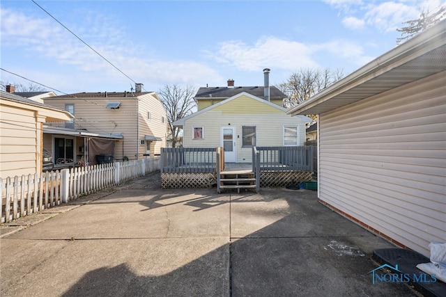 view of patio featuring a deck