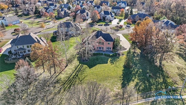 drone / aerial view with a residential view