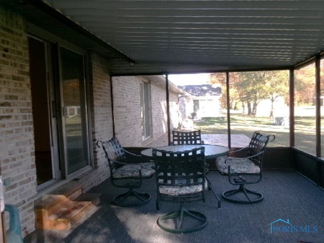 view of sunroom