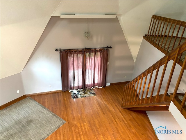 entrance foyer featuring a chandelier and light wood-type flooring