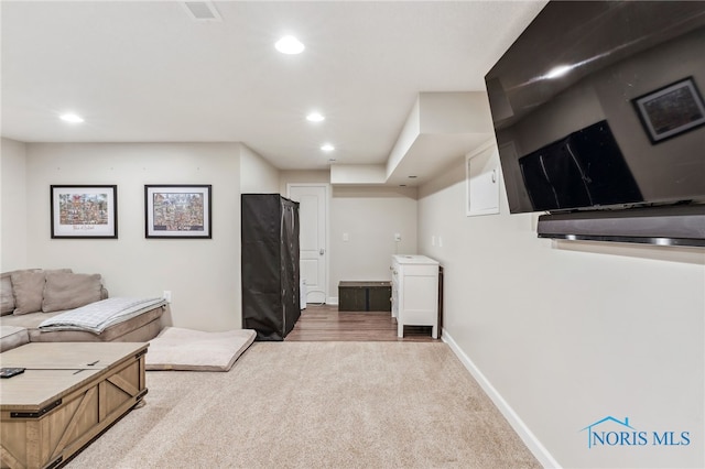 view of carpeted living room