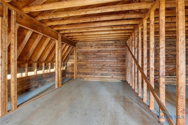 view of attic