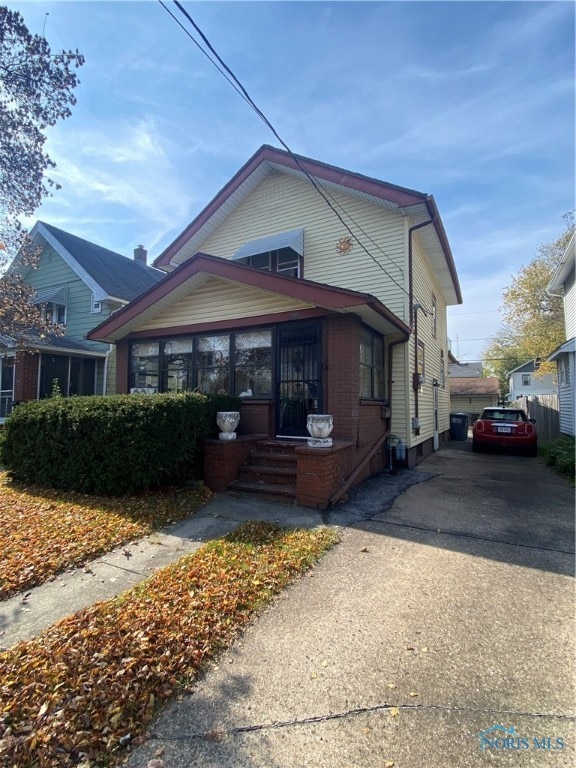 view of bungalow-style home