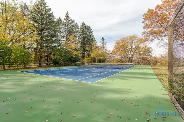 view of tennis court