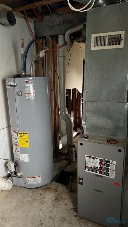 221 W Jackson St, Paulding, OH 45879 - utility room with water heater