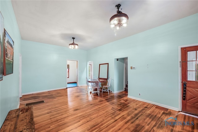 empty room featuring light hardwood / wood-style floors