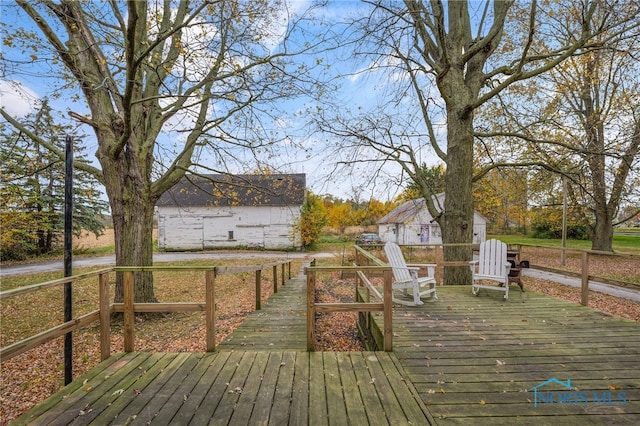 view of wooden terrace