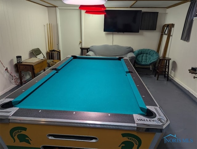 view of game room