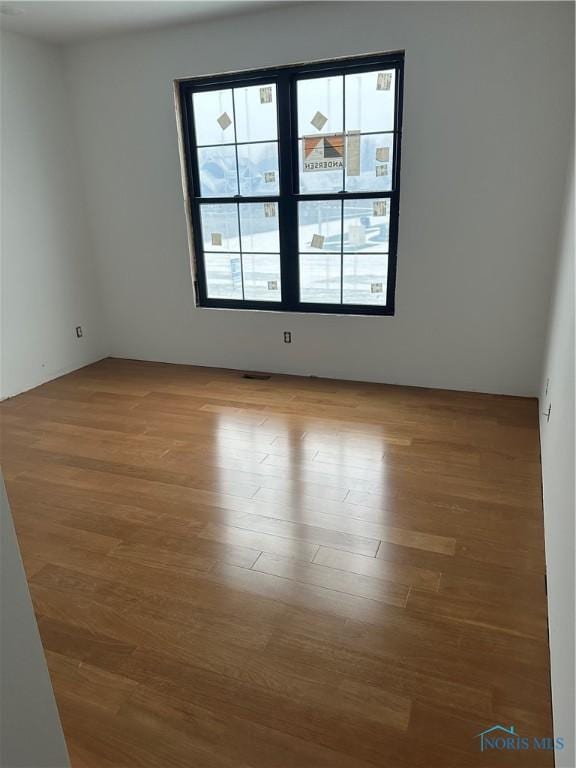 unfurnished room with plenty of natural light and wood-type flooring