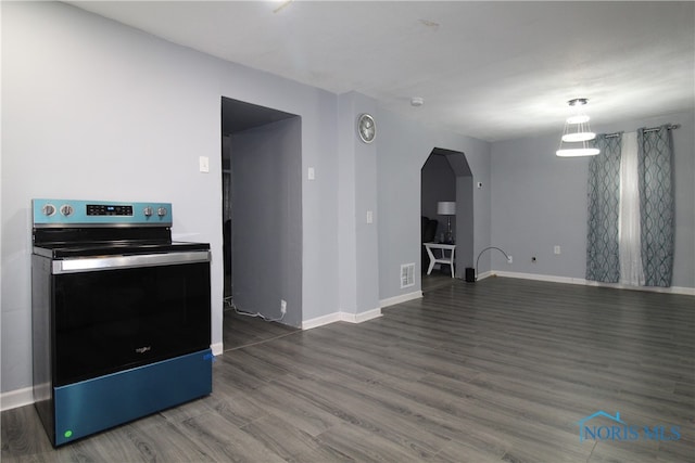 interior space featuring dark wood-type flooring