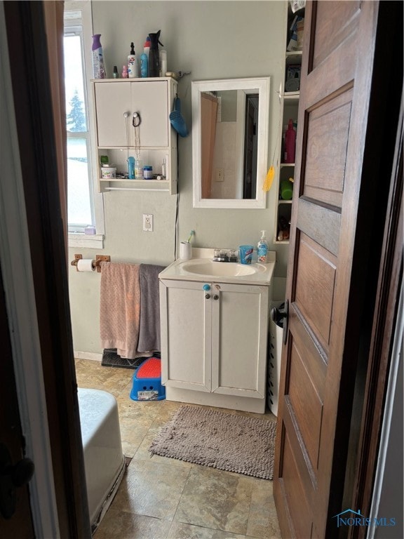 bathroom featuring vanity and a healthy amount of sunlight