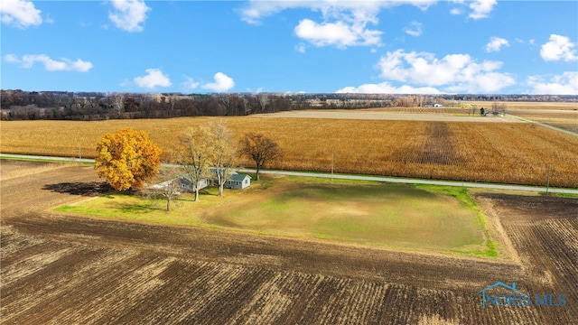 drone / aerial view featuring a rural view