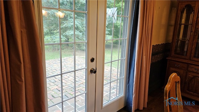 doorway featuring french doors and plenty of natural light