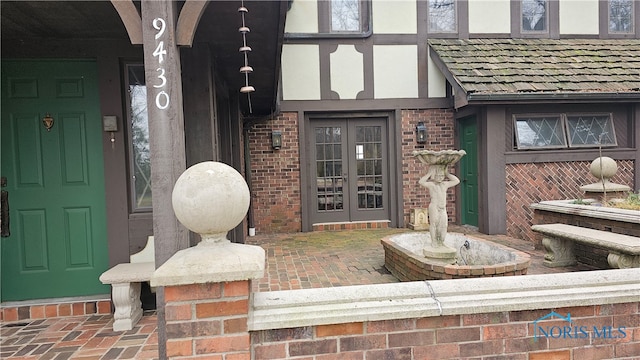 entrance to property with french doors