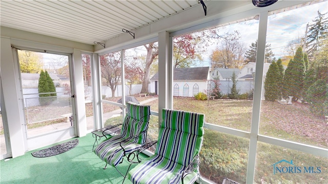 sunroom with a wealth of natural light