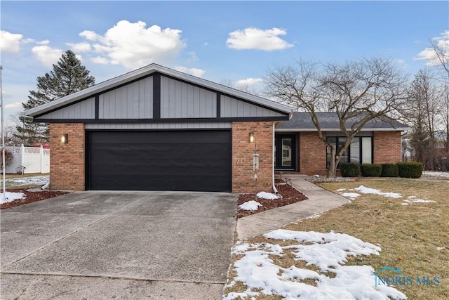 ranch-style home with a garage