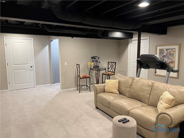 view of carpeted living room