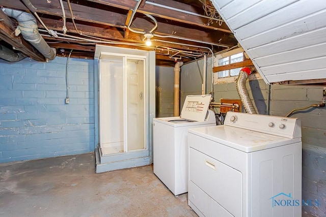 laundry area featuring separate washer and dryer