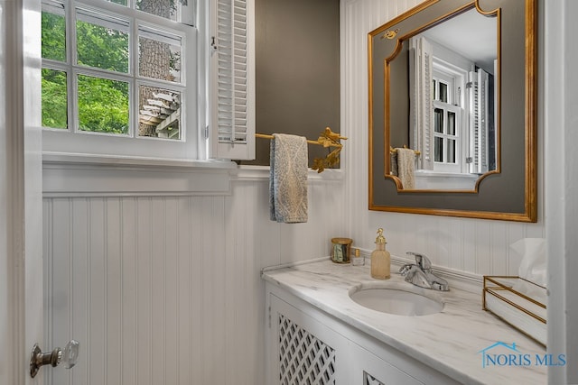 bathroom with vanity