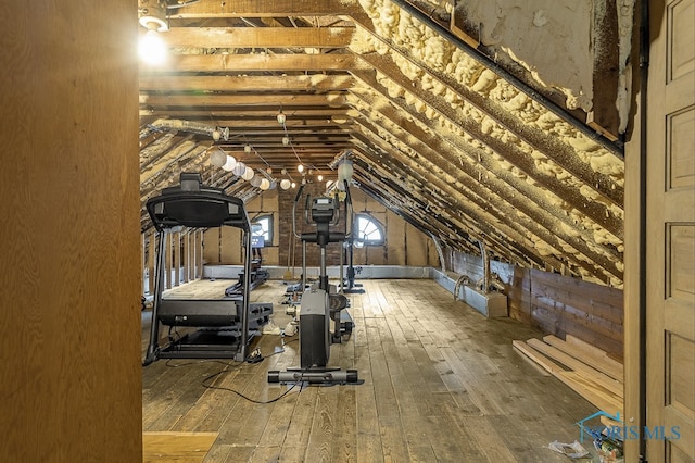 view of attic