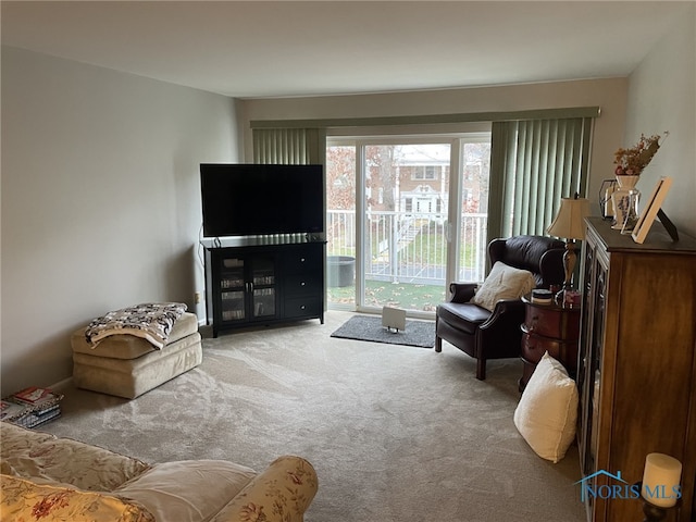 view of carpeted living room