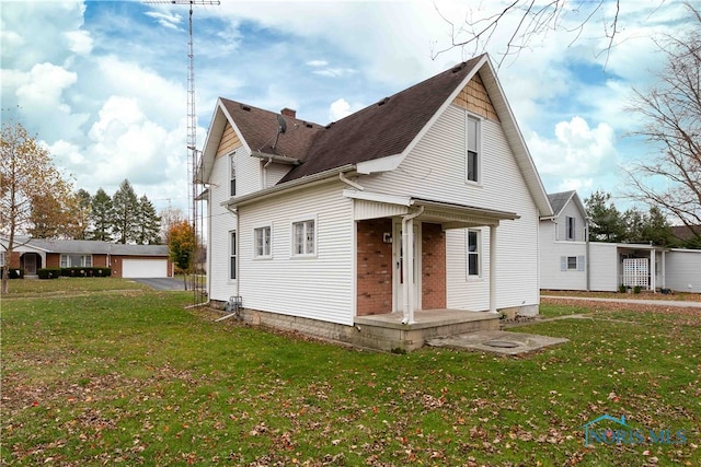 exterior space with a yard