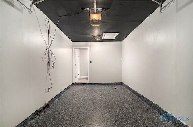 interior space featuring a garage door opener