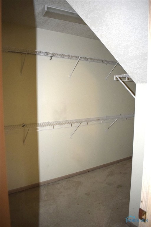 view of walk in closet