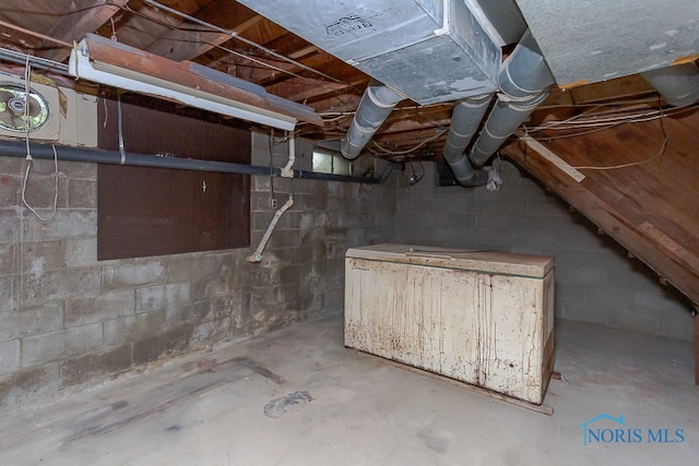 view of basement