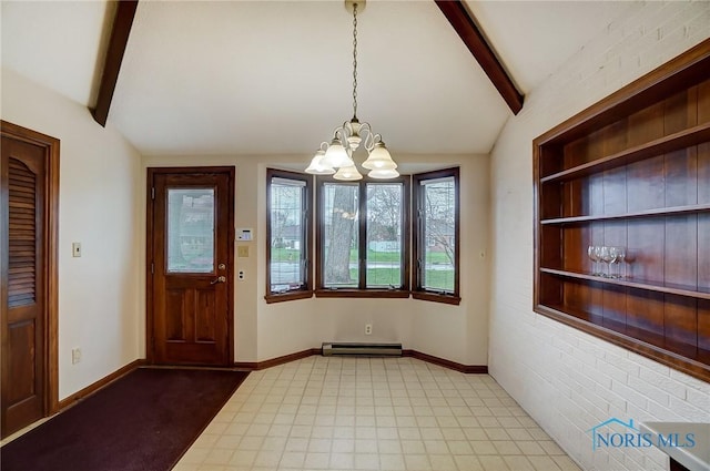 1362 Conneaut Ave, Bowling Green, OH 43402 - entrance foyer with a chandelier and baseboards