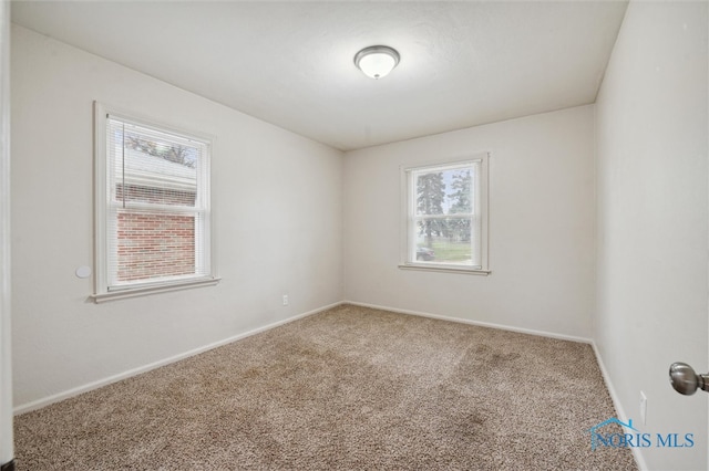 view of carpeted empty room