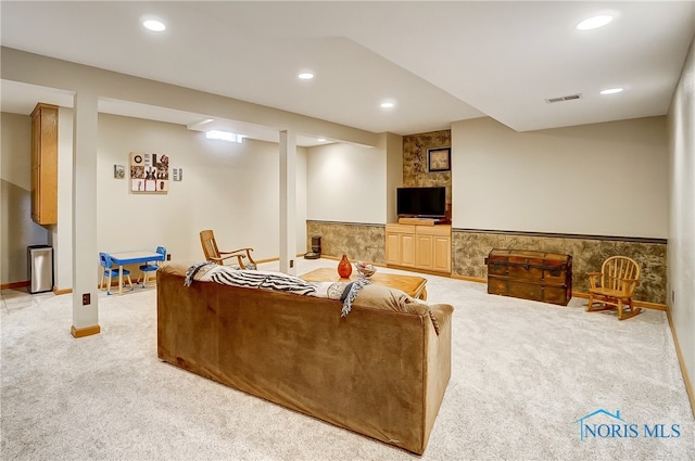 view of carpeted living room