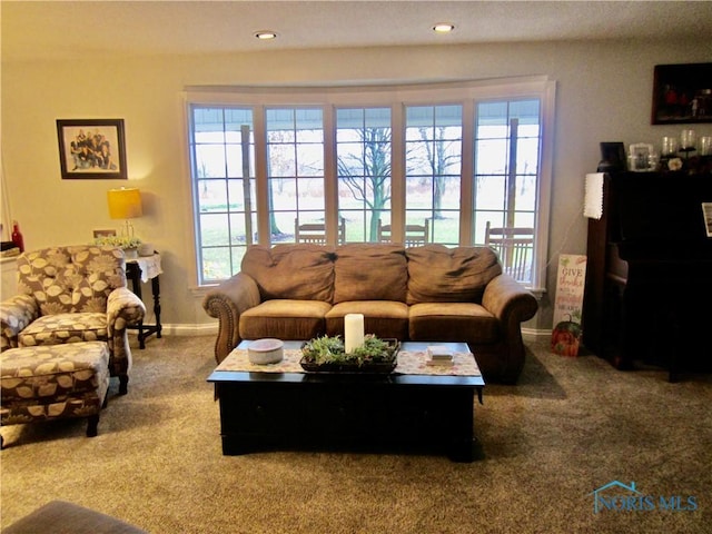 view of carpeted living room