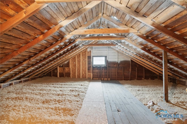 view of attic