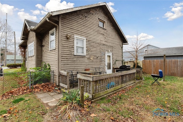 view of rear view of property