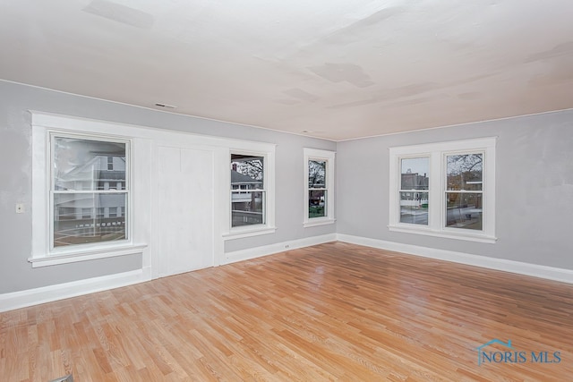 empty room featuring light hardwood / wood-style flooring