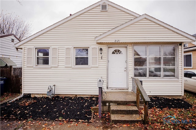 view of bungalow-style house