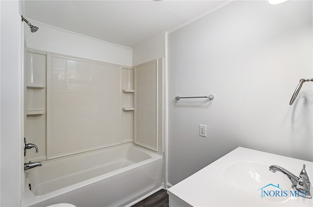 bathroom featuring  shower combination and toilet