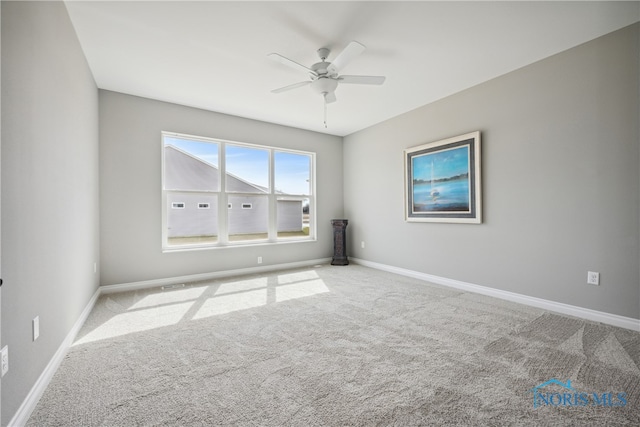 3343 Moonlit Pass, Monclova, OH 43542 - spare room featuring carpet and ceiling fan