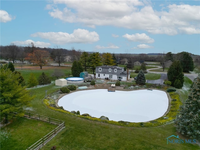 birds eye view of property