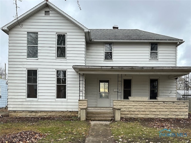 view of front facade with covered porch