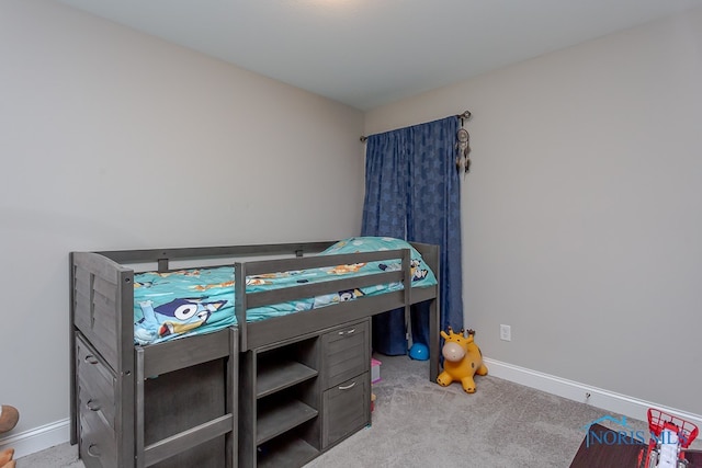 view of carpeted bedroom