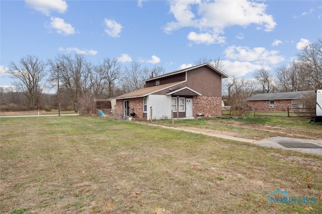 exterior space featuring a yard